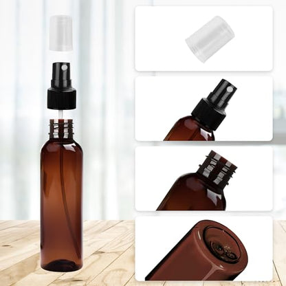 36 Pack Amber Plastic Spray Bottles 4 oz Small Spray Bottle Plastic Fine Mist Spray Empty Bottle, Amber 4 oz Spray Bottles Bulk for Travel, Essential Oils - color: Amber