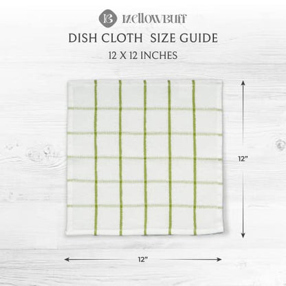 100% Cotton Terry Dish Cloth & Dish Towel, 6 Pack, Super Soft and Absorbent Kitchen Towels, Perfect for Kitchen Cleaning and Dish Washing (Green (DT and DC Combo)) - color: Green (Dt and DC Combo)