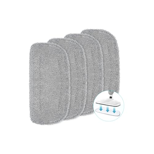 LOVECO 4 Pack Steam Mop Pads Compatible with GorFanty GF-6610B/GF-6610, Neugo NE033/NE033M & Mxnsewr, Washable Microfiber Steam Mop Replacement Pads for Multi-Surface Cleaning - size: 4 Pack + 1 Pack
