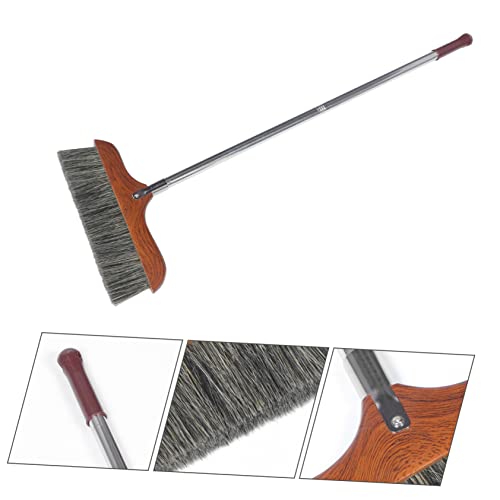 OUNONA Detachable Long Handle Soft Bristle Broom Static Sweeping Tool for Indoor Outdoor Cleaning Effort Saving Dust Brush for Home Camping