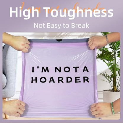 13 Gallon Trash Bags with Drawstring and Text Printing, Leakproof and Odor Control Garbage Bags Tall Kitchen, Tear-Resistant Kitchen Trash Bags for Home, Portable Garbage Bags, 50 Count - style: Letter-13 Gallons