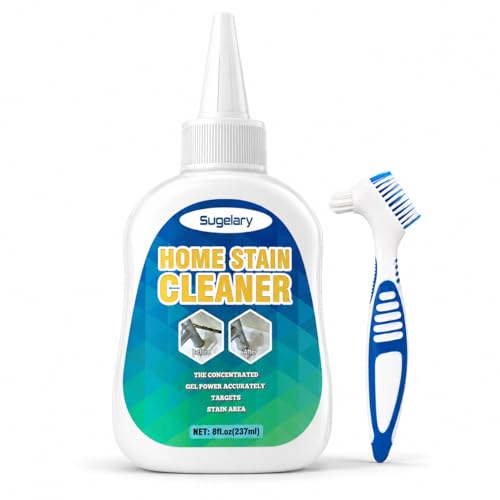 Sugelary Mold Stain Cleaner, 8 Fl oz All-Purpose Gel for Washing Machine Cleaner Front Loader Seal, Household Cleaner Gel for Bathroom Grout, Sink, Shower, Caulk, Washing Machine Cleaning Solution - size: 8 Fl Oz (Pack of 1)