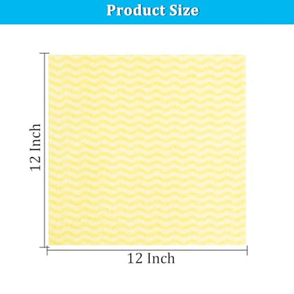 Disposable Dish Cloths Disposable Cleaning Towels, Reusable Wipes Highl Absorbent Quick-Dry Wipes for Kitchen, Bathroom, Household, 50 Sheets - color: Yellow