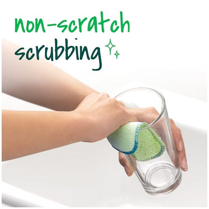 Scotch-Brite Dobie Scrub & Wipe Cloths, Sponge Cloths for Cleaning Kitchen, Bathroom, and Household, Dobie Scrub and Wipe Cloth Absorbs and Doesn't Scratch, 2 Cleaning Cloths