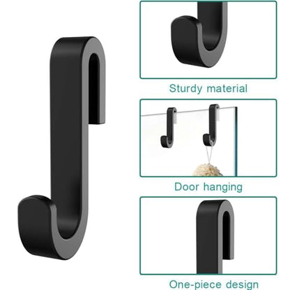 Loofah Sponge Hooks Shower Loofah Holder Organizer Non Slip Rubber Shower Door Hooks Towel Hooks Over The Door Shower Hook for Frameless Bathtub Shower Door Sliding Glass Bath Panel