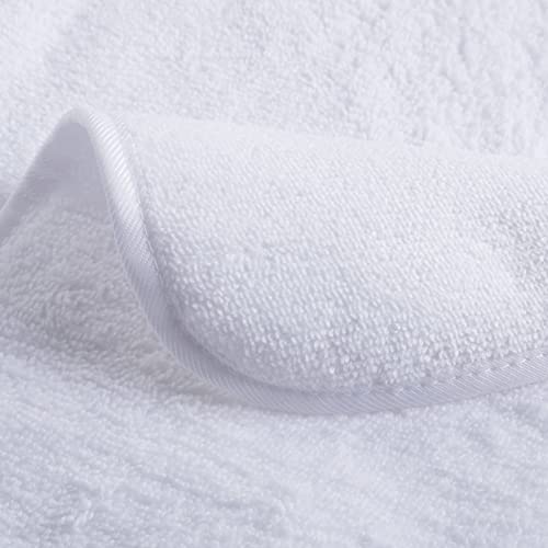 POLYTE Quick Dry Lint Free Microfiber Hand Towel, 16 x 30 in, Set of 4 (White) - color: White