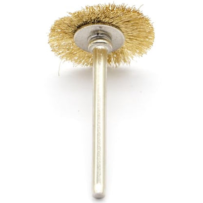 20PCS T-Shaped Brass Wire Brushes - Metal Rust Removal, Cleaning, and Polishing - 22mm Diameter, 1/8″ (3mm) Shaft - Removes Burrs and Oxide Layer - Handles Rough Surfaces - Rotary Tool Accessories - style: Brass Wire Brush T-shaped 3*22mm 20PCS