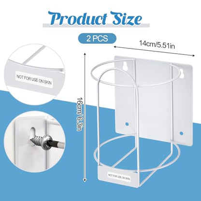 Maxcheck 2 Pack Wall Mounted Wipes Holders, Wall Brackets for Cleaning Wipes, Space-saving Organizer for Kitchen, Bathroom, Household, Office, Hospital, Gym, Public Restrooms(White) - color: White