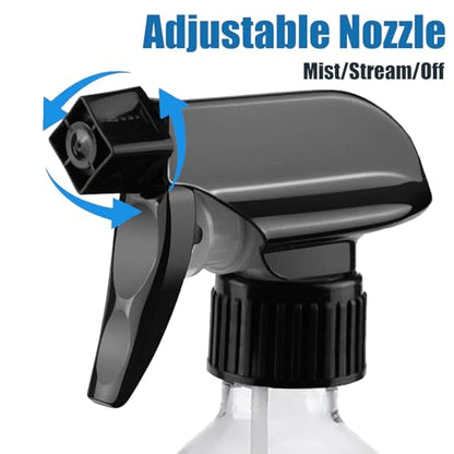 Plastic Spray Bottles for plant - 10oz/300ml - Mist Stream - No Clog No Leak, Easy to Grip with Adjustable Nozzle for Hair, Cooking, Cleaning - BPA Free - size: 10oz,2Pack