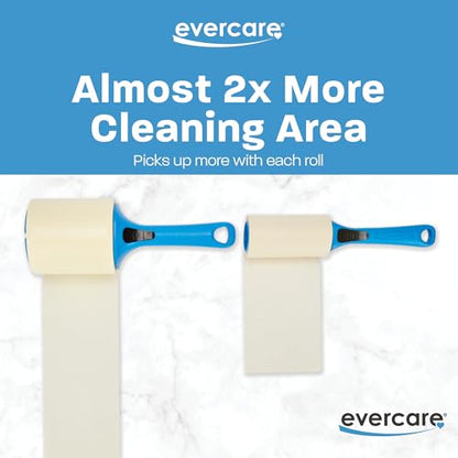 Evercare Jumbo Lint Roller, 60‑Sheet Extra‑Large Adhesive Roller with Blue Handle for Pet Hair & Lint