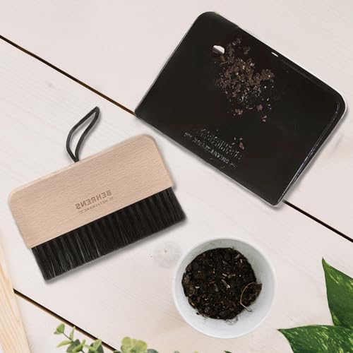 Behrens Black Galvanized Dustpan & Brush Set - color: Black
