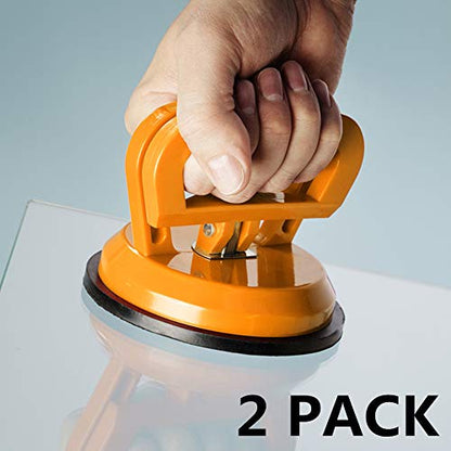 IMT 2Pack 5-Inch Suction Cup Lifting Tool - 110lb Vertical & 130lb Horizontal Lift Capacity for Glass, Tiles, Mirrors & Smooth Surfaces - size: 5" 2Pack