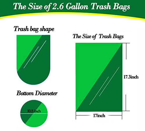 2.5 Gallon 120 pcs Small Black Trash Bags, Strong 2.5 Gallon 2.6 Gallon Garbage Bags, Bathroom Trash Can Bin Liners,Mini Bags Waste Basket Liner,Fit 6-10 Liter, 2-2.5 Gal-Black-120 - style: 2.5Gal Black-120