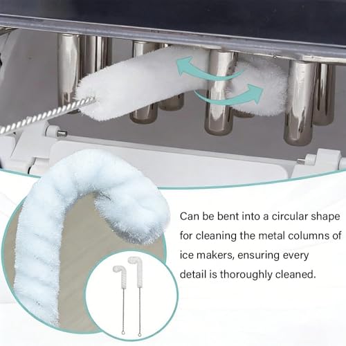 Ice Machine Ice Maker Cleaner Brush Sets, 10pcs Countertop Ice Maker Cleaner Tools, Gap Crevice Cleaning Brushes Tools Small Spaces, Thin Brush for Cleaning Window Track, Straw, Bottle