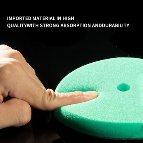 SGCB Thin Foam Polishing Pads Buffer Pads Hook and Loop Buffing Foam Pads Sponge Polish Pad 4Pcs Coarse to Fine-for DA&RO Polisher Compounding, Polishing, Finishing and Waxing