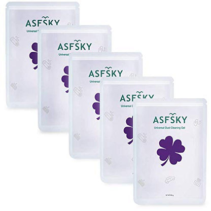 ASFSKY Car Cleaning Gel - 5 Pack Purple, Dust Cleaner for Cars & Keyboards - color: Purple 5 pack