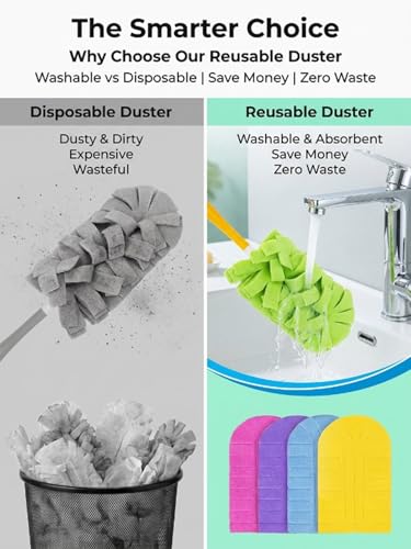 Chenille Duster Reusable Washable Microfiber Dust Fleece Damp Duster Pads Refills Replacement Heads for Cleaning with Handle Flat Dusters Multi Surface for Home Blinds Car Pet Furniture Fans - color: 5pcs