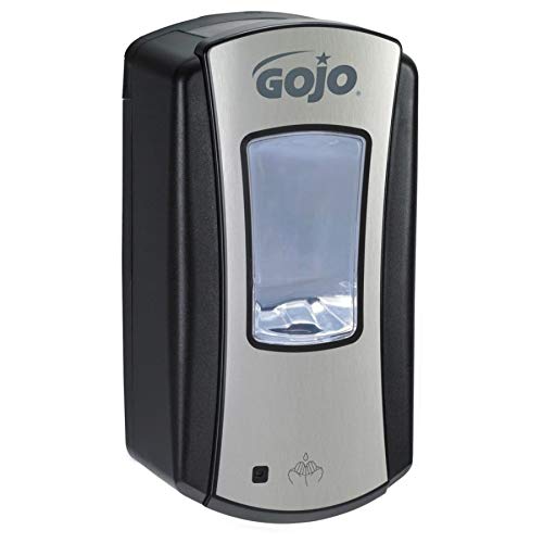 GOJO LTX-12 Touch-Free Foam Hand Soap Dispenser, Chrome/Black, for 1200 mL GOJO LTX-12 Foam Hand Soap Refills (Pack of 1) - 1919-01 - color: Chrome/Black