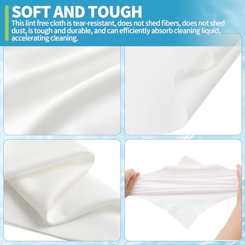 Creatyi 9"x9" 180 PCS Lint Free Cloth Cleanroom Wipers 100% Polyester Lint-Free Wipes Laser Sealed Edge Ultra-Fine Soft and Comfortable no Lint Rags (9"x9")