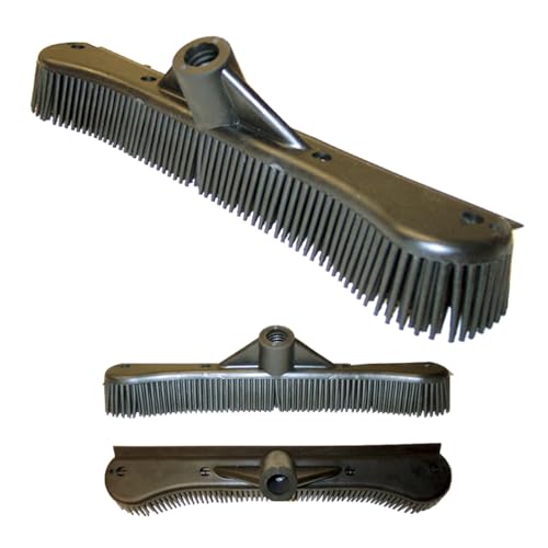 Premium Heavy Duty Rubber Broom Head, Pet Hair Squeegee for Carpets, 12"