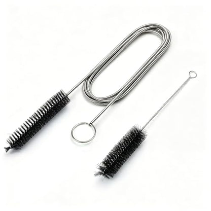 2PCS Flexible Long Drain Brush, 78 Inch Nylon Stainless Steel Tube Cleaning Brush, Slim Long Hose Pipe Cleaning Tool for Auto Sunroof Drain Hole, Car Fridge, Kitchen Sink (Single End-Black) - color: Single End-black