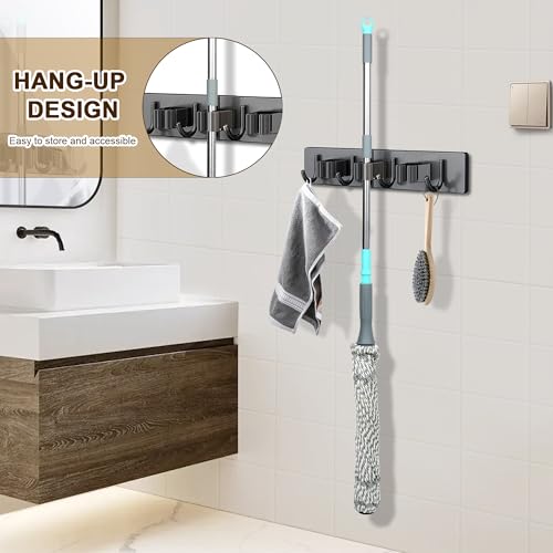 Self Wringing Mop - Easy Squeeze Twist Mop with 52.5 Inch Long Handle, Heavy Duty for Hardwood, Tile, Vinyl & Laminate Floors (Gray) - color: Gray001