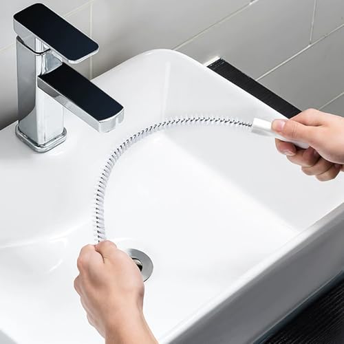 Flexible Drain Snake Cleaner Brush - Reusable Pipe Clog Remover Tool for Sink, Shower & Bathtub, Effective Hair & Debris Cleaning Accessory