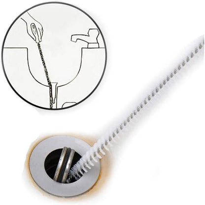 Sink Drain Overflow Cleaning Brush, Bendable Long Pipe Cleaners, Household Sewer Hair Catcher Cleaning Tools
