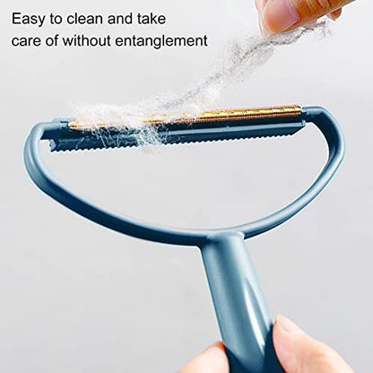 Carpet Scraper, Portable Lint Shaver, Lint Remover for Clothes Reusable, Lint Roller, Manual Double Sided Clothes Fuzz Shaver, Orange/Blue Practical Tool, 16.5x13.5x10cm(Azul) - color: Azul