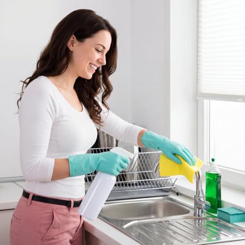 Lallisa 36 Pcs 16 oz Plastic Spray Bottles Leak Proof Empty Bottles for Cleaning Solutions Water Sprayer Bottle with Nozzle Mist, Labels and Handle Funnel for Auto Details, Planting, Kitchen(White) - color: White
