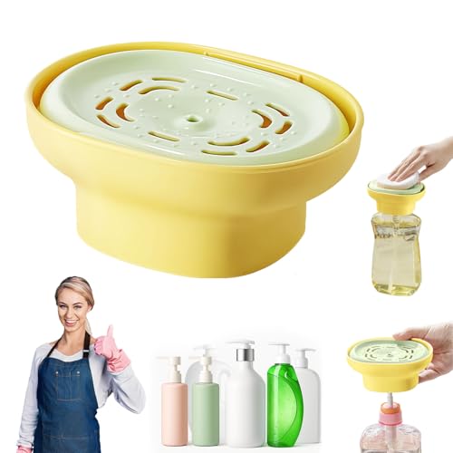 Detergent Presser, Laundry Detergent Dispenser One-Handed Press with Measured Dispensing, Fast-Dry Drip-Free Design, Universal for 99%+ Dish Soaps, For Kitchen Sink Countertop/Laundry Room
