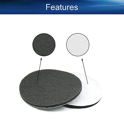 Auniwaig 1000-Grits 7 Inch Scrubber Scouring Pads Gray-Multipurpose, Drill Scuffing Disc Hoop and Loop Cleaning Kit for Bathroom & Kitchen 6pcs - size: 1000#