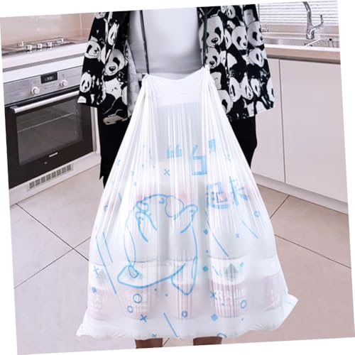 69pcs Heavy-duty Drawstring Garbage Bags 50x55cm Thickened Portable Trash Bags for Kitchen and Bathroom Bins Diameter ≤37cm