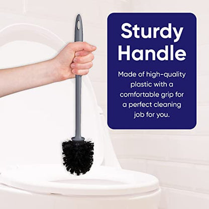 Modern Toilet Brush and Holder, Grey Toilet Bowl Scrub Brush with Storage Caddy, Bathroom Cleaner. by Superio - color: Gray, size: 1 Pack