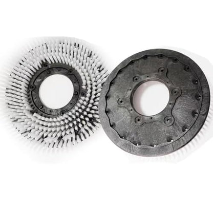 12-21Inch Commercial Floor Scrubber Brush Rotary Scrub Brush fit for Scrubber Machine-Medium Brush White (17 Inch Brush) - color: 17 Inch Brush