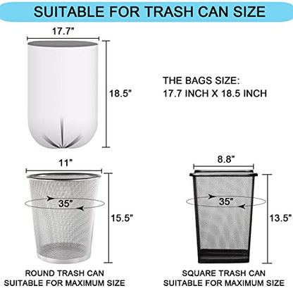 2 Gallon Small Plastic Trash Bags, 7.5 Liters Clear Wastebasket Liners Garbage Bags for Home, Office, Bathroom, 100 Counts - style: Trash bags
