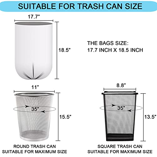 2 Gallon Small Plastic Trash Bags, 7.5 Liters Clear Wastebasket Liners Garbage Bags for Home, Office, Bathroom, 100 Counts - style: Trash bags