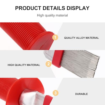 Air Conditioner Fin Cleaner Brush 8.26In Red Coil Cleaning Whisk Brush for Ac Evaporator Condenser Vent Maintenance and Coil Straightening