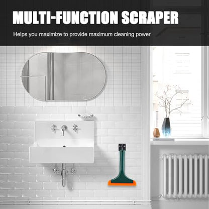 Ziciner Small Silicone Window Squeegee, Car Windshield Water Blade Squeegee, Multifunctional Auto Squeegee with 5.9 Inch Blade and Non-Slip Handle for Car Window, Home Cleaning (Dark Green-2PCS) - color: Dark Green-2pcs
