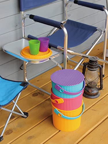 Yawata Kasei 228349 Omniutti Bucket with Lid, Blue, LL, 7.1 gal (20 L), Sceltevie omnioutil Scandinavian - color: Blue, style: LL Size: 6.5 gal (20 L)