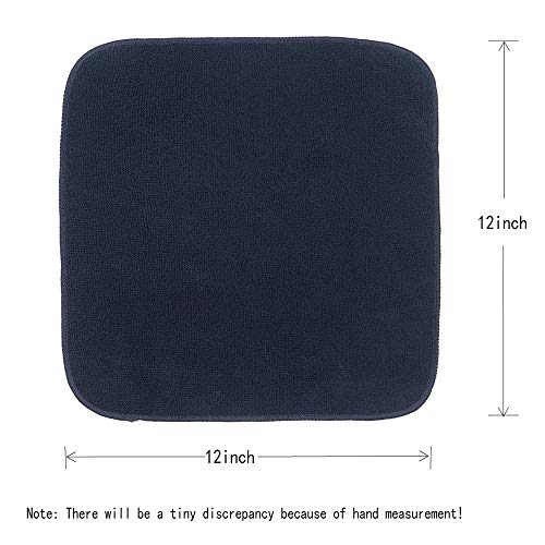 Microfiber Cleaning Cloth, Washcloths, 12x12 inch, 10 Pack, Black | Fast Drying Dish Cloths for Washing Dishes, Ultra Absorbent Dish Rags, Lint Free Cleaning Rags For House&Kitchen - color: Black
