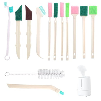 13pcs Humidifier Cleaning Brush Set, Mini Detail Cleaning Brushes Small Cleaner Kit Tool for Household Humidifiers Keyboards Tiles Bottles & Tight Spaces