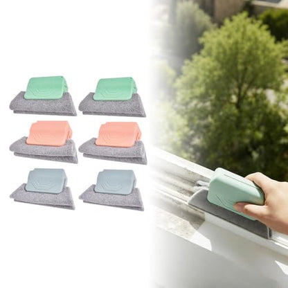 Magic Window Track Cleaner, Handheld Cleaning Brush Set for Window Slides Grooves, Tile Grout Lines, Shutter Slats, Car AC Vents & Narrow Gaps (6pcs) - color: 6pcs
