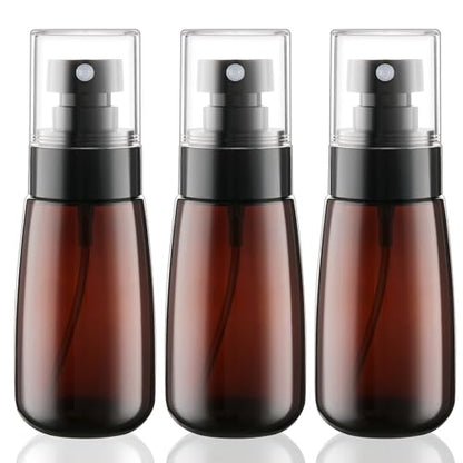 Cosywell Travel Spray Bottle 2oz 60ml 3 Pack TSA Approved Leak Proof Fine Mist Spray Bottles Empty Plastic Refillable Spray Bottle for Perfume Essential Oils Toners Rose Water Cosmetics（3Brown） - color: 3 Brown, size: 2 oz
