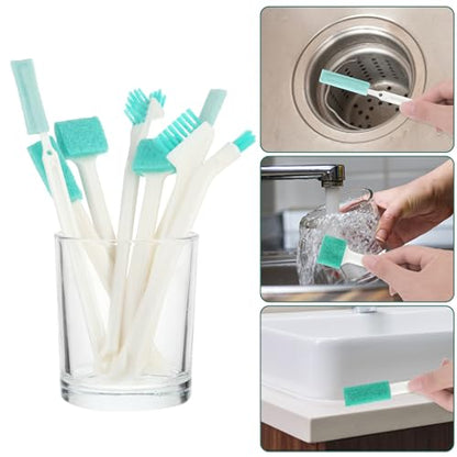 Gjinxi 8Pcs Small Cleaning Brushes for Household, Detailed Cleaning Tool, Crevice Cleaning Tool Set, Detail Tiny Scrub Cleaner Brush for Window Groove Bottle Toilet Keyboard Car Small Space Gap Corner