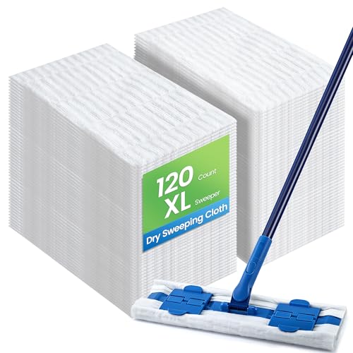 Aodaer 120 Count XL Dry Sweeping Cloths for Swiffer Sweeper Disposable Sweeping Dry Pads Duster Refills Floor Mop Pads for Daily Pet Hair Dust Dirt Cleaning