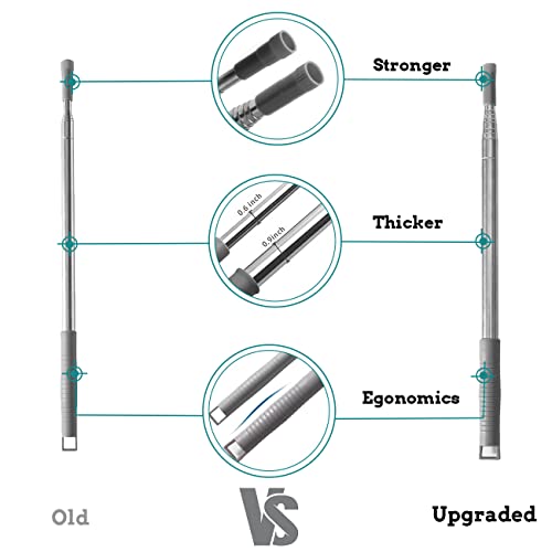 Upgraded Thickened Extension Pole 16'-80', Sturdy Long Telescoping Pole Attachment Microfiber Duster for High Ceiling Cleaning by OOSOFITT