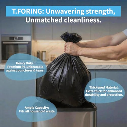 25-30 Gallon Trash Bags Unscented, 31'' x 35'', Black, 120 Count | Large 20+ Gal Garbage Bag,Plastic Can Liners,Fit 93 - 112 Liter Bins,Multipurpose for Home, Office, Daily Household Use - color: 25-30 Gallon | 120 Count