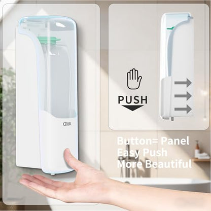 Wall-Mounted Shower Soap Dispenser,Shampoo and Conditioner Dispenser, 300ml, No Drill Refillable Shampoo Dispener for Bathroom,Kitchen,Hotel and Airbnb, White - color: White