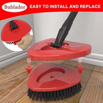 2 Pack Scrubber Mop Replace Head Compatible with O Cedar EasyWring 1 Tank,Spin Replacements Heads,Scrub Brush Attachment for Bathroom,Kitchen and Various of Hard Floors